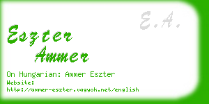 eszter ammer business card